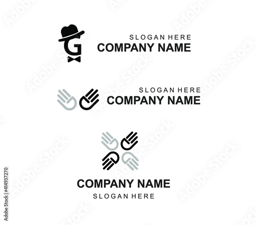 set logo letter  g for business