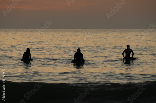 Wallpaper Mural Surfers with  last light of the day. Torontodigital.ca