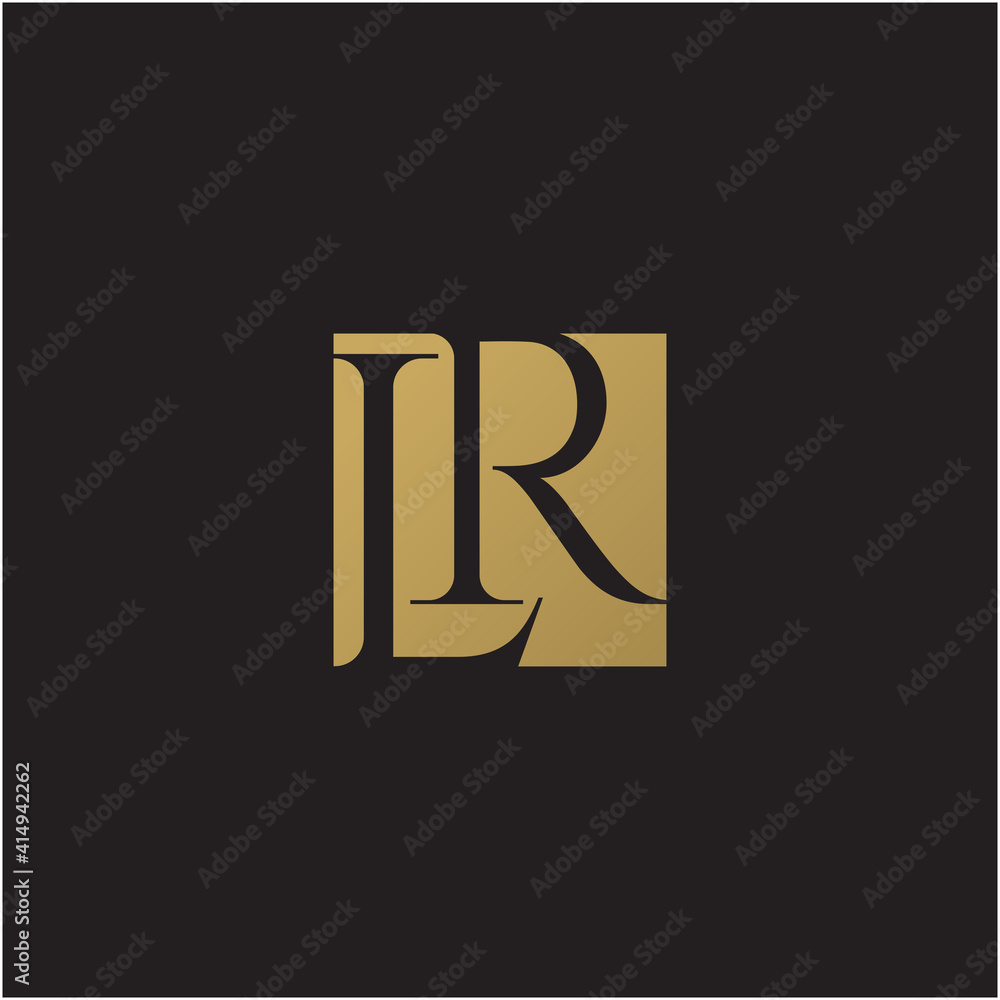 Fototapeta premium L and R letters, vector logo design.