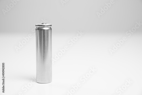 AA silver battery salt and alkaline GP R6 on a white background. disposable and rechargeable accumulator.  photo