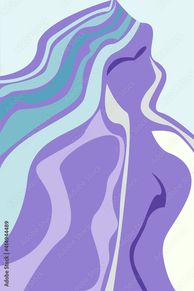 Mountain landscape in a minimalistic style. Boho decor for prints, posters and interior design. Mid Century modern decor. Trend style. Vector color flat illustration Mountain landscape in a minimalistic style. Boho decor for prints, posters and interior design. Mid Century modern decor. Trend style. Vector color flat illustration