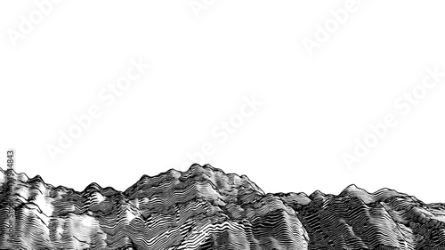 Abstract vintage woodcut printing physical geography foreground stock