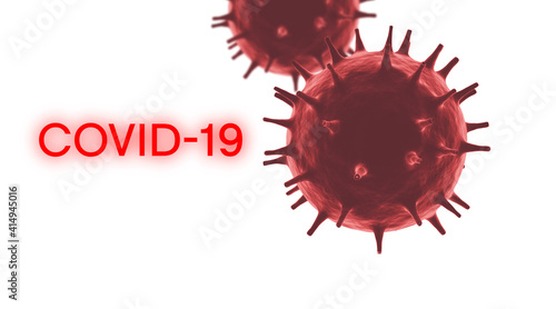 coronaviruses influenza concept COVID-19 3d rendering.