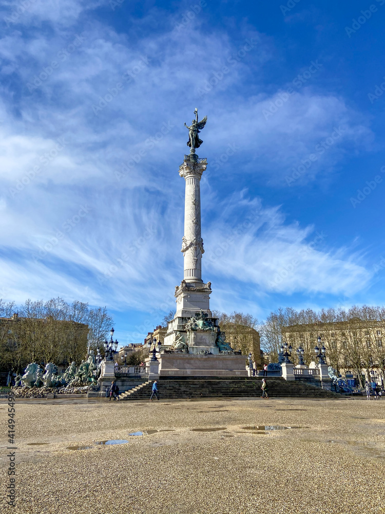 Monument aux Girondins, place des Quinconces à Bordeaux, Gironde