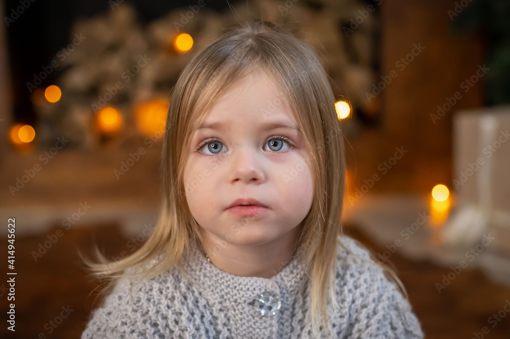 Girl, home, close up, serious Girl, home, close up, serious