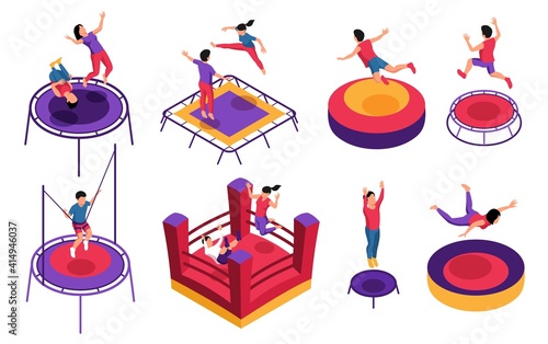 Isometric Bouncy Castle Icons