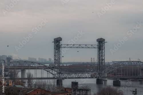 bridge over the river in the city © Mikhail