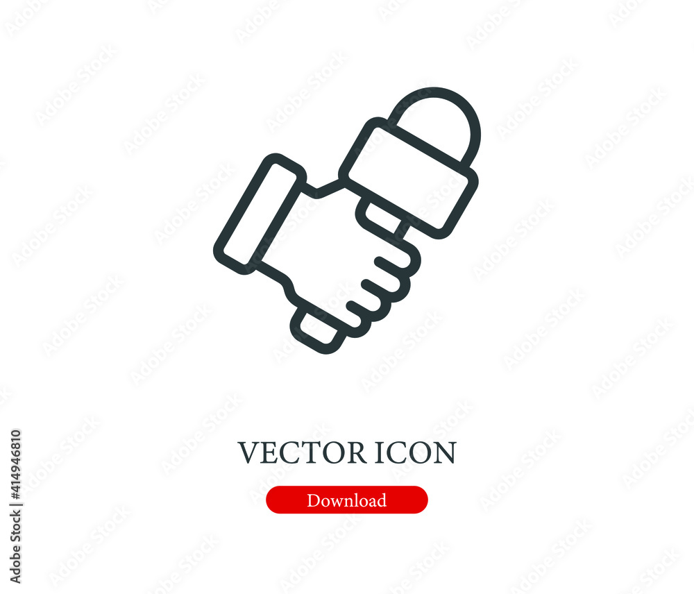 interview vector icon. Editable stroke. Symbol in Line Art Style for Design, Presentation, Website or Apps Elements, Logo. Pixel vector graphics - Vector interview vector icon. Editable stroke. Symbol in Line Art Style for Design, Presentation, Website or Apps Elements, Logo. Pixel vector graphics - Vector