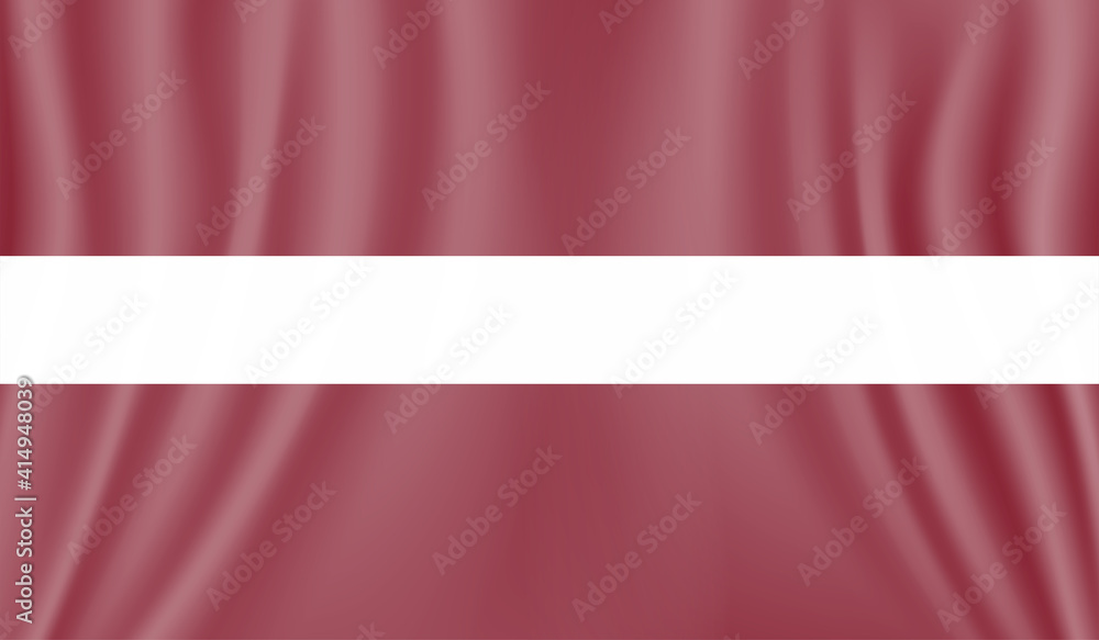 Obraz premium Grunge Latvia flag. Latvia flag with waving grunge texture.