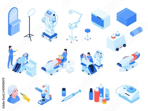 Isometric Cosmetology Set