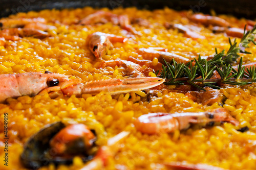 Fototapeta Naklejka Na Ścianę i Meble -  Typical seafood rice from Southern Spain