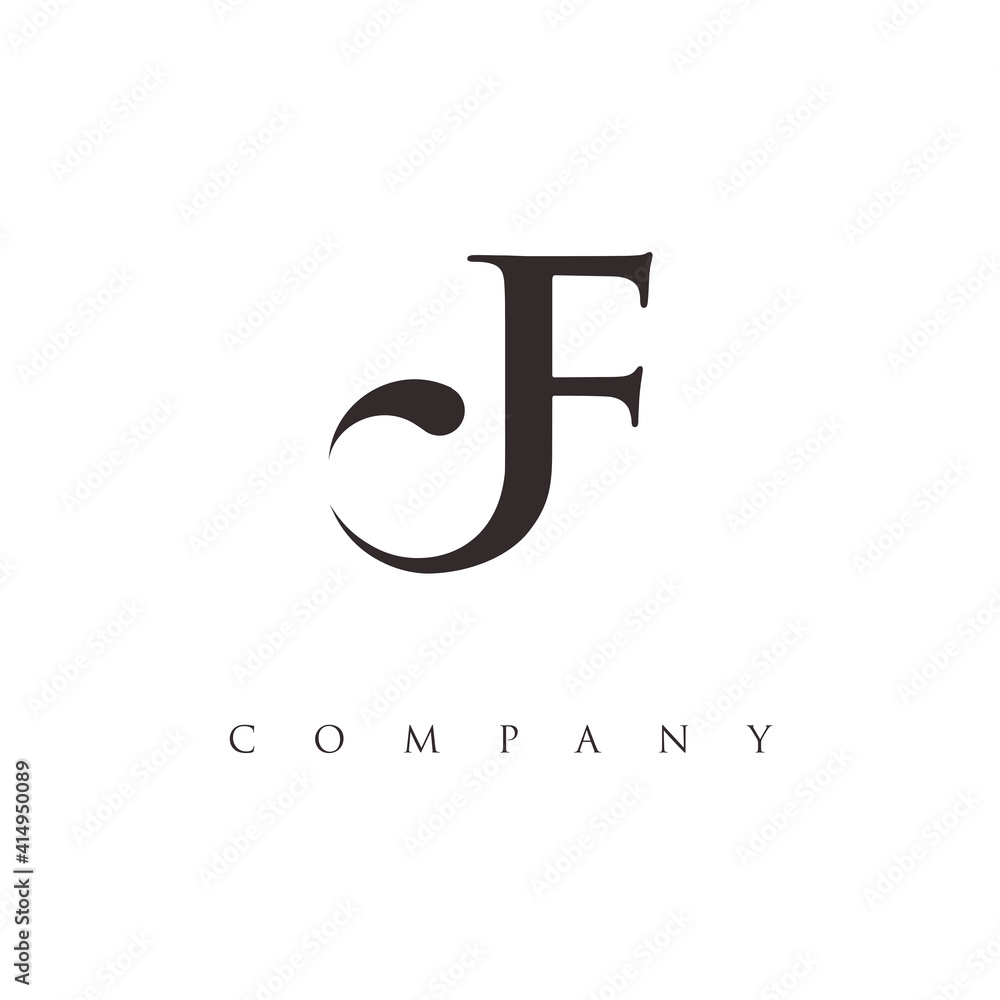 monogram JF logo design vector monogram JF logo design vector