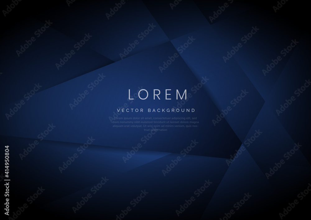 Abstract dark blue triangle overlapping layer background. Modern style. Science and technology.