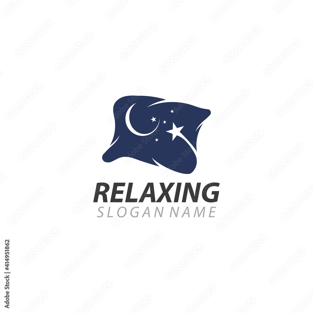Pillow Relaxing logo business vector illustration design template Pillow Relaxing logo business vector illustration design template