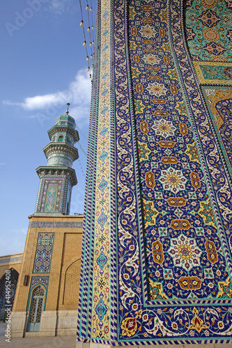 Detail of shrine of Fatima al-Masumeh, Qom, Iran photo