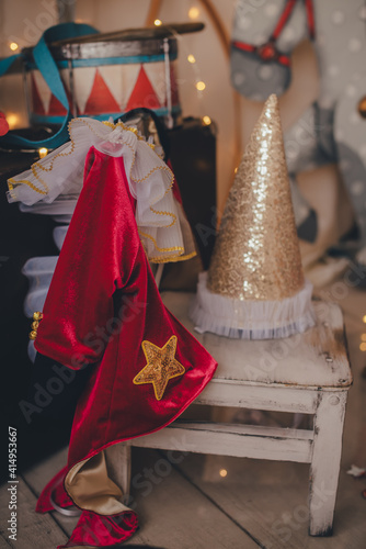 Magician's hat. Stylized circus photo zone.