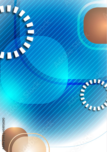 Overlapping round squares form a geometric abstract background composition. Design template for wallpaper, banner, background, card, illustration, landing page, cover, poster, flyer. Vector