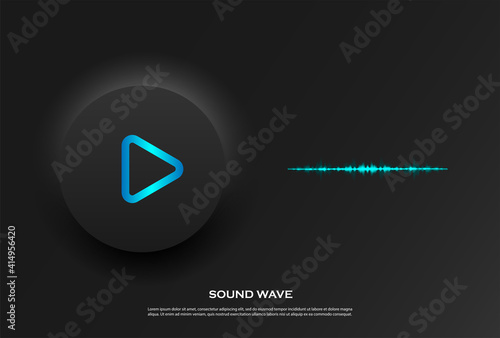 Audio spectrum background with glowing waves Or heartbeat.