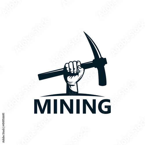 Mining logo template design vector