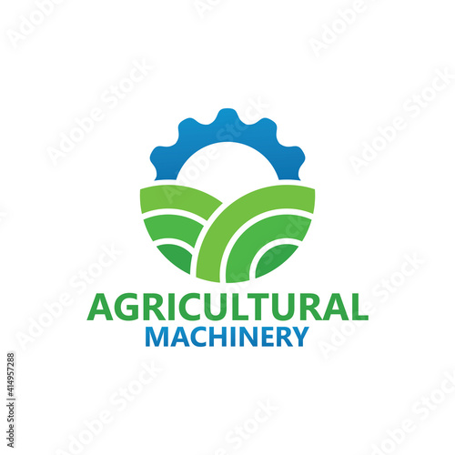 Agricultural machinery logo template design
