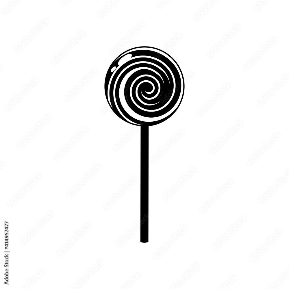 Candy lollipop vector icon simple design isolated on white background. Vector Candy lollipop vector icon simple design isolated on white background. Vector