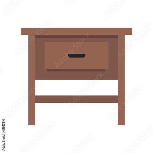 wooden drawer forniture isolated icon