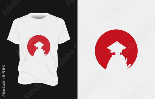 Samurai  illustration tshirt design