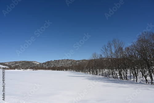 Wallpaper Mural 晴れた空と雪原 Torontodigital.ca