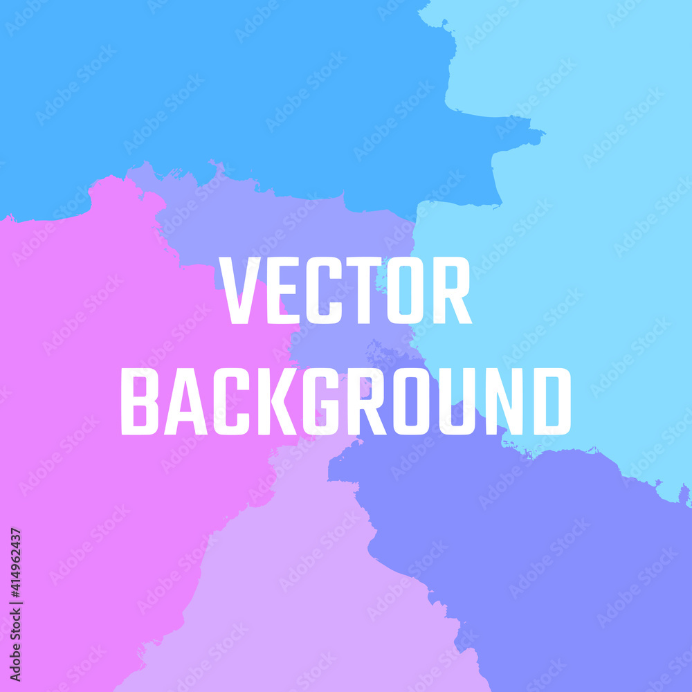 Obraz premium Vector background. Background with abstract painted elements, and text in blue, pink
