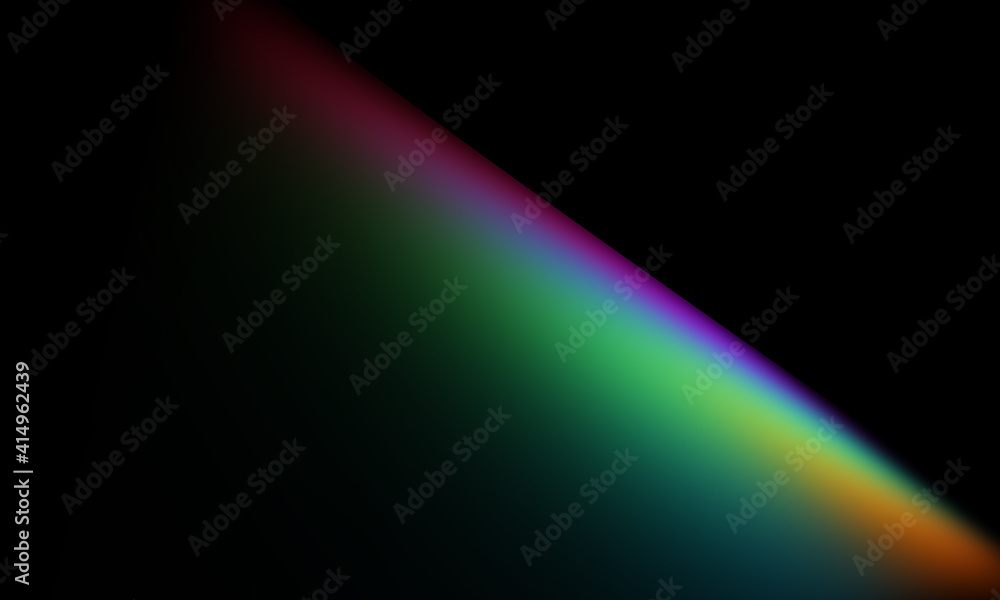 rainbow gradient on black background. colorful textured creative abstract for banner, wallpaper, backdrop, etc. illustration of fun and cheerful vibes for overlay photo lighting.