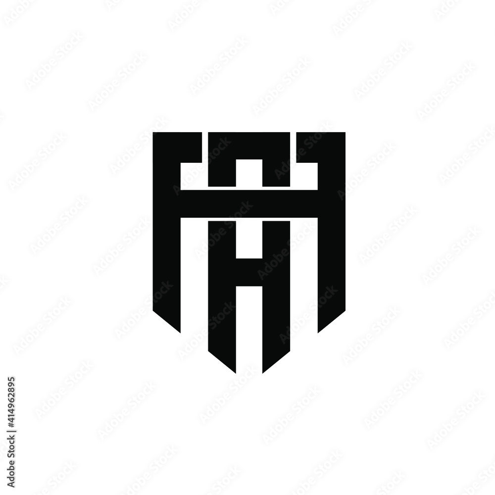 AA shield hexagon letter logo icon design AA shield hexagon letter logo icon design