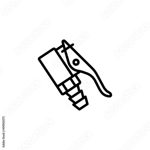 handpiece pump compressor. Vector sign in a simple style isolated on a white background