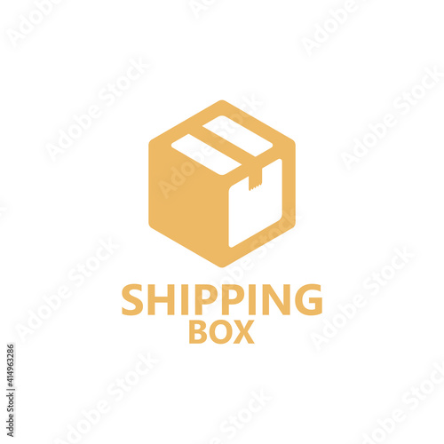 Shipping box logo template design