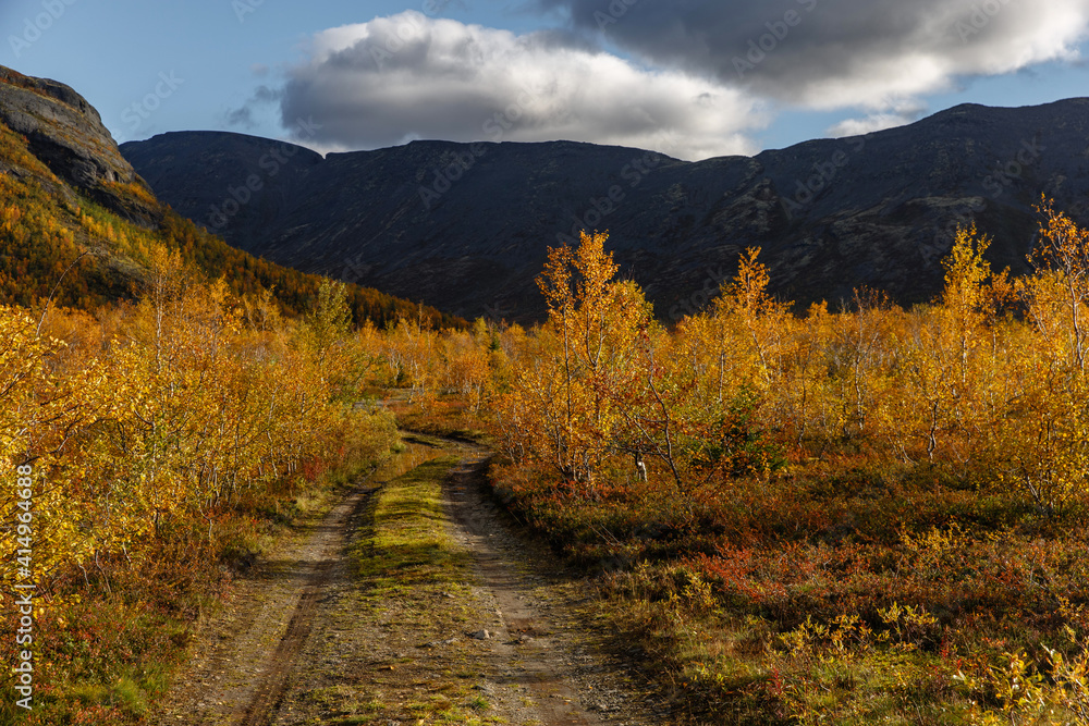 Beautiful landscape of the khibiny mountains Beautiful landscape of the khibiny mountains