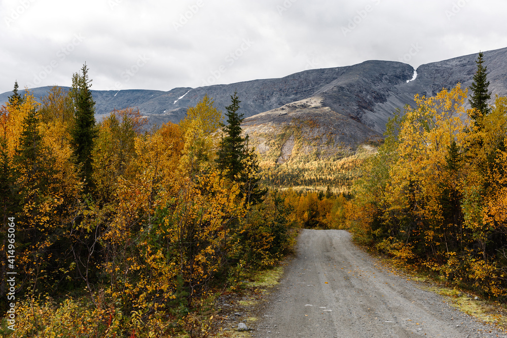 Beautiful landscape of the khibiny mountains Beautiful landscape of the khibiny mountains
