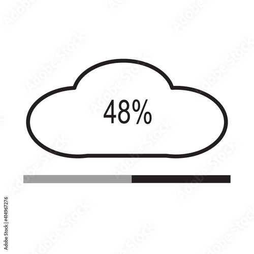 cloud Download icon. Business computer communication concept