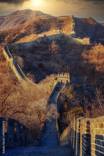 The original Mutianyu section of the Great Wall, UNESCO World Heritage Site, Beijing, China, Asia photo