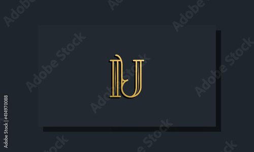 Minimal Inline style Initial IU logo.