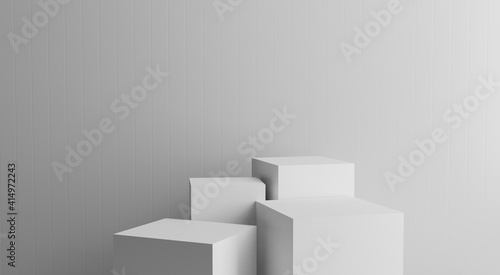 cosmetic stand on white background,3d rendering