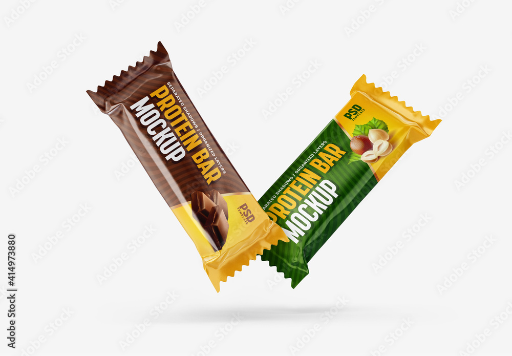 Protein Bar Mockup Stock Template | Adobe Stock