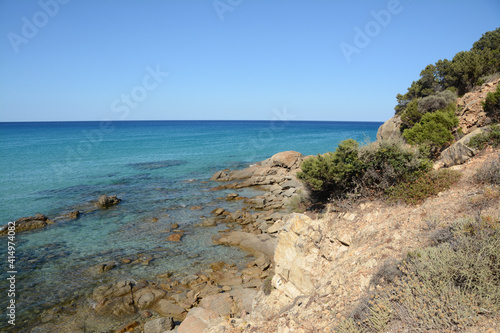 amazing blue sea on the beach of Santa Maria in Sardinia on the island of Santa Maria which is close to Budelli and Razzoli. © aliberti