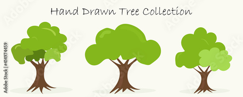 Hand drawn tree collection photo