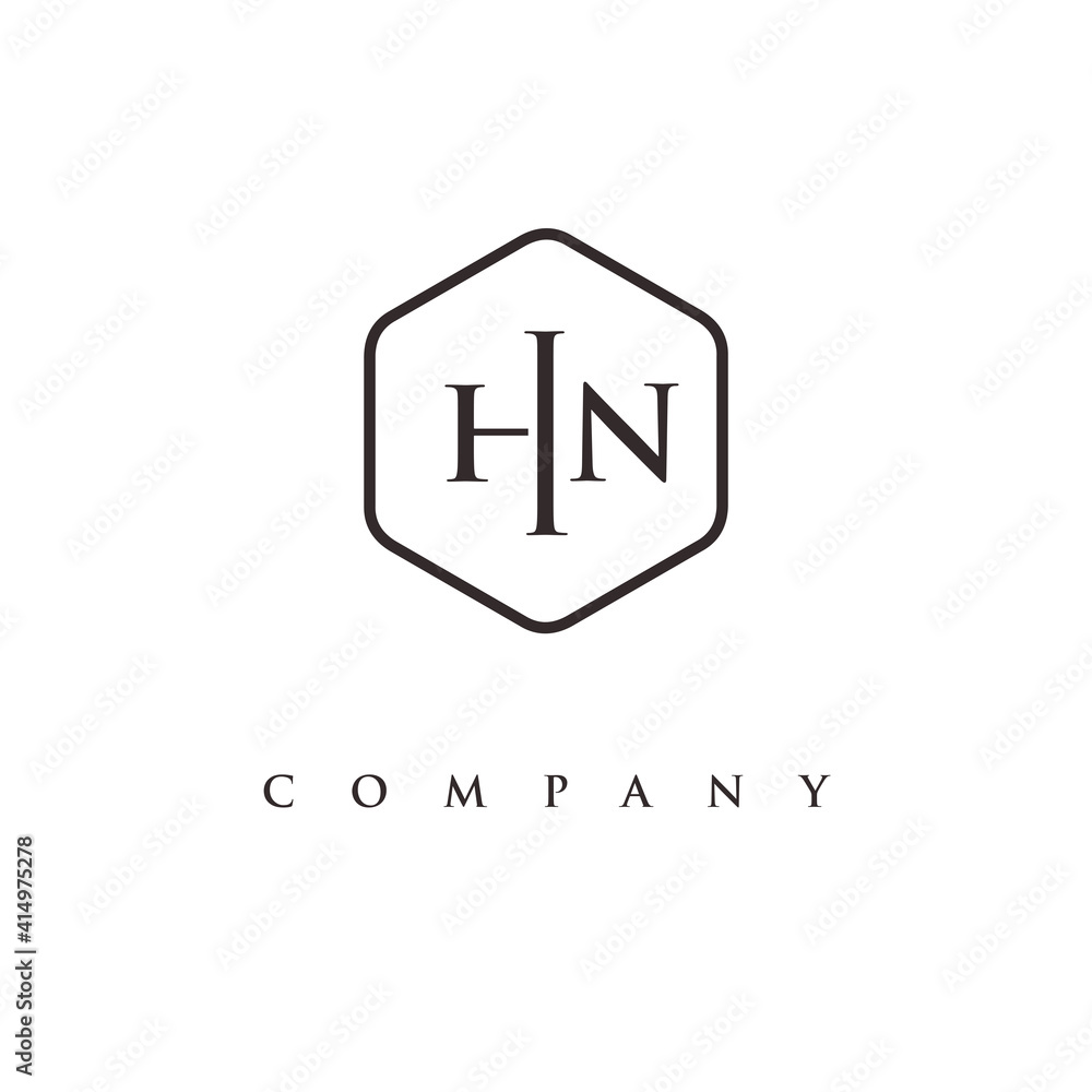 initial HN logo design vector initial HN logo design vector