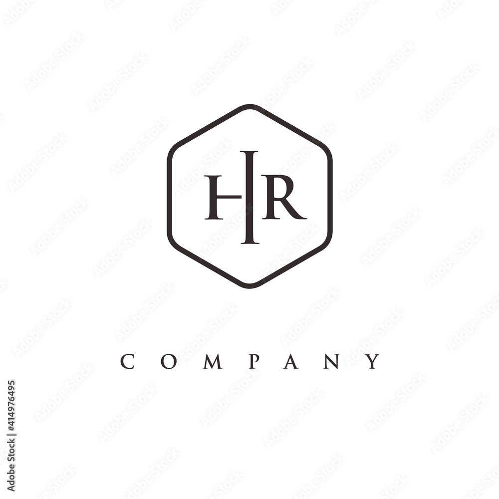 initial HR logo design vector initial HR logo design vector