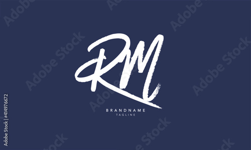 Alphabet letters Initials Monogram logo PRM, PR, RM