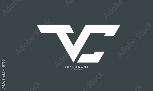 Alphabet letters Initials Monogram logo TVC, TV, VC