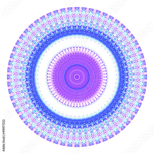 Creative multicolored points round symbol. Abstract symmetrical logo. Mosaic colorful beautiful beads. Circle dots modern pixel floral art icon. colored pattern ornament wheel decorative illustration.