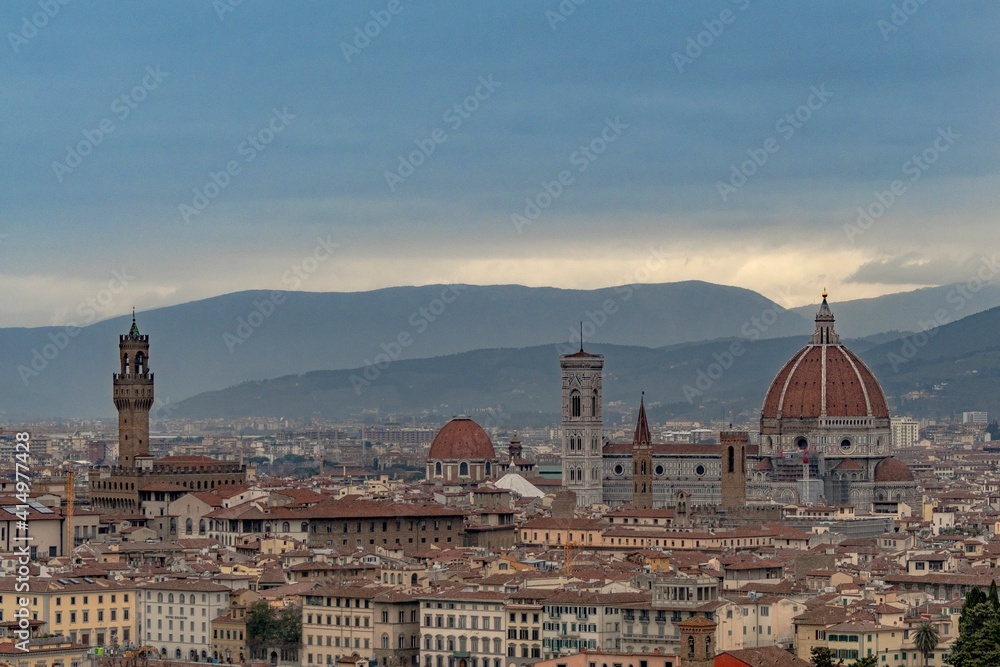 Beautiful panoramic view of the city of Florence