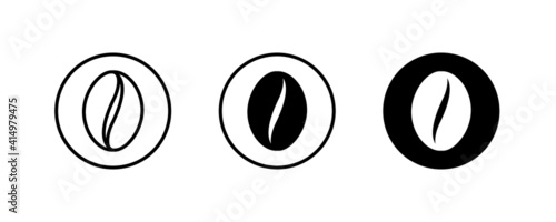 coffee beans icons button, vector, sign, symbol, logo, illustration, editable stroke, flat design style isolated on white linear pictogram