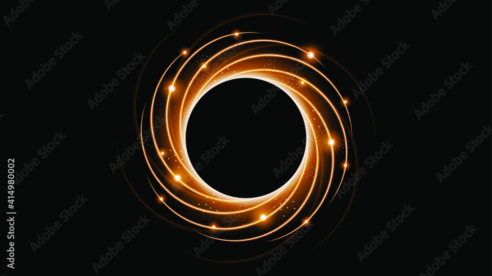 Sun Eclipse Orange Fire Dark Background Vector Moon Design Style Space Science Glow Light Sun Eclipse Orange Fire Dark Background Vector Moon Design Style Space Science Glow Light